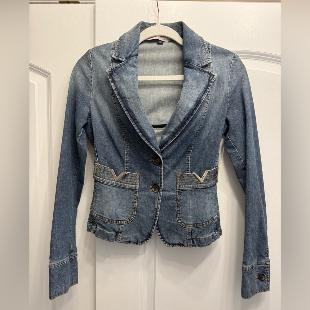 RED Valentino Denim Blazer Jacket Size 4 US / Size 40 IT